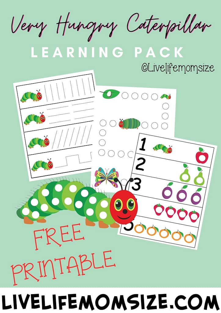 Very hungry caterpillar Learning pack ~ free printable